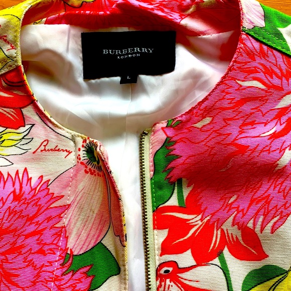 Burberry Flower 🌸 Blazer Jean Jacket Blazer Women Girl Pink Yellow Green White - Picture 3 of 17